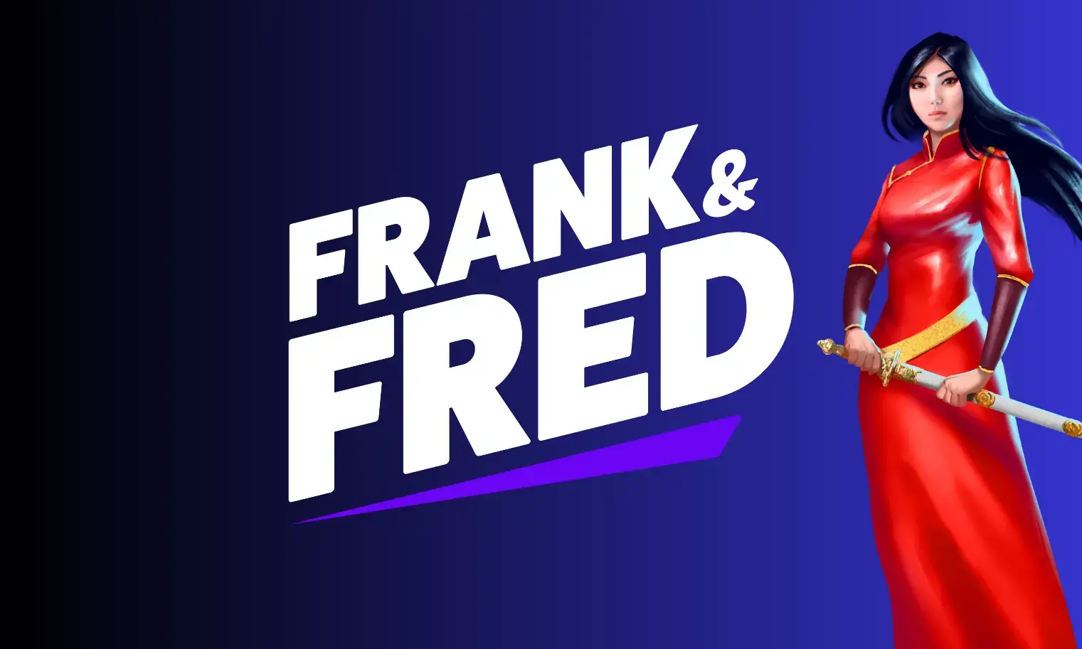 Frank & Fred logotyp med stiliserade ansikten