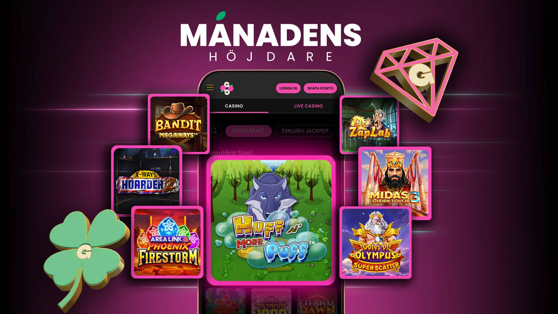 Gogo Casino logga och spellista – skattefria vinster med lågt omsättningskrav