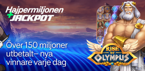 Hajper – 300% upp till 600 kr + free spins