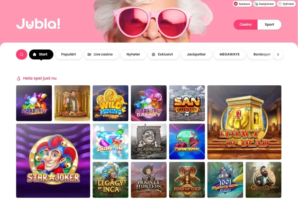 Jubla casino utan omsättningskrav