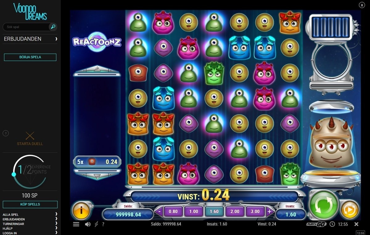 Voodoo Dreams casinots logotyp med magiskt tema