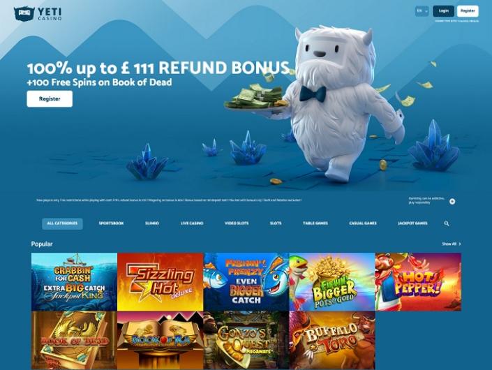 Yeti casino snabba uttag och demo